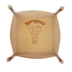 Elephant Genuine Leather Valet Tray (Personalized)