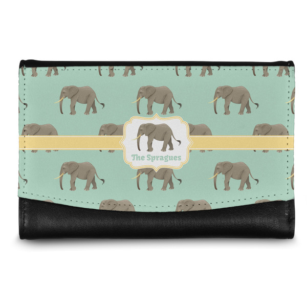 Custom Elephant Genuine Leather Women's Wallet - Small (Personalized)