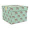 Elephant Gift Boxes with Lid - Canvas Wrapped - Large - Front/Main