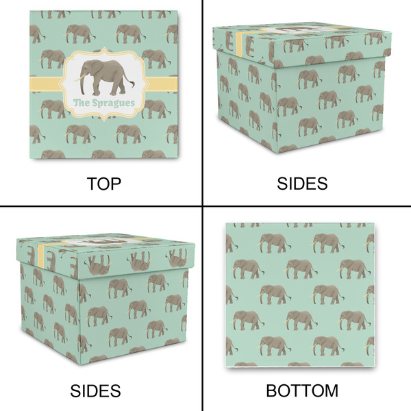 Elephant Gift Boxes with Lid - Canvas Wrapped - Medium - Approval