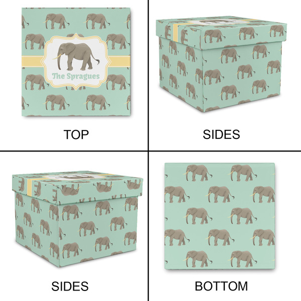 Elephant Gift Boxes with Lid - Canvas Wrapped - Small - Approval