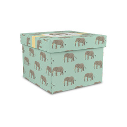 Elephant Gift Box with Lid - Canvas Wrapped - Small (Personalized)