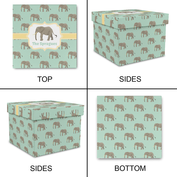 Elephant Gift Boxes with Lid - Canvas Wrapped - X-Large - Approval