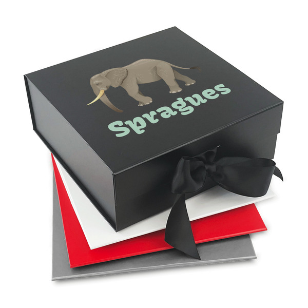 Custom Elephant Gift Box with Magnetic Lid (Personalized)