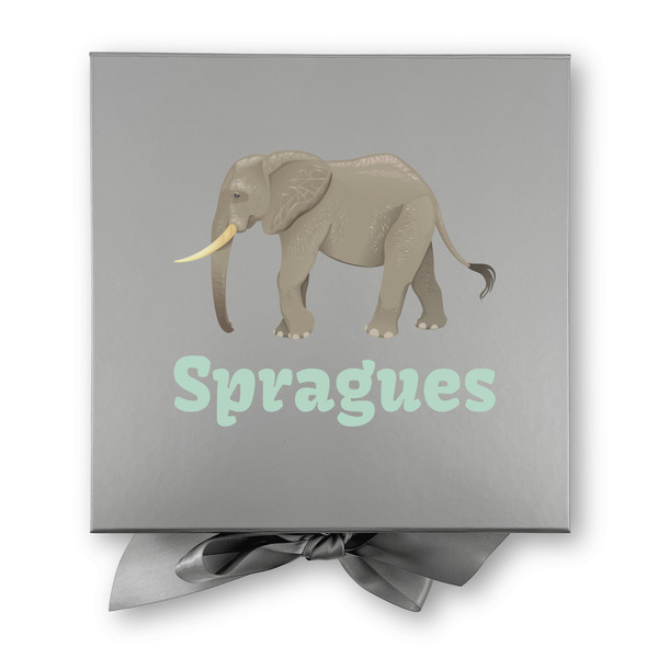 Elephant Gift Boxes with Magnetic Lid - Silver - Approval