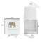 Elephant Gift Boxes with Magnetic Lid - White - Open & Closed