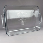 Elephant Glass Baking Dish with Truefit Lid - 13in x 9in (Personalized)