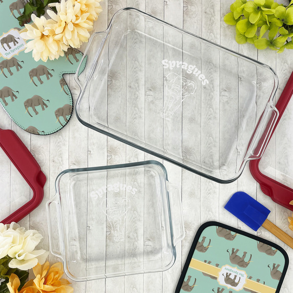 Elephant Glass Baking Dish Set - LIFESTYLE