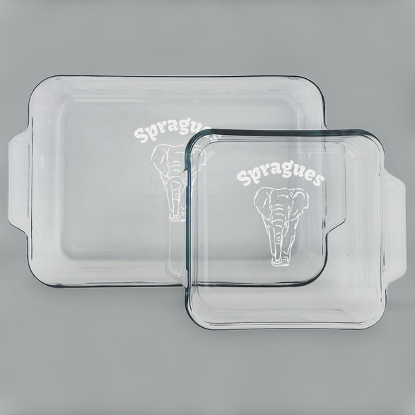 Elephant Glass Baking Dish Set - MAIN (set)