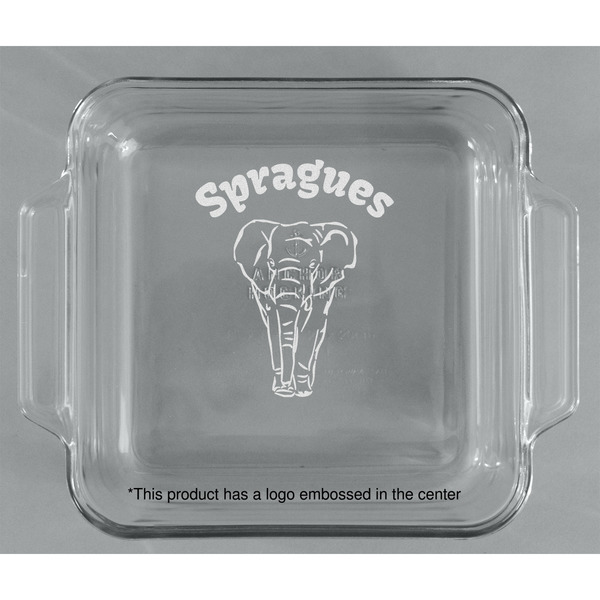 Elephant Glass Cake Dish - APPROVAL (8x8)