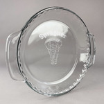 Elephant Glass Pie Dish - 9.5in Round (Personalized)