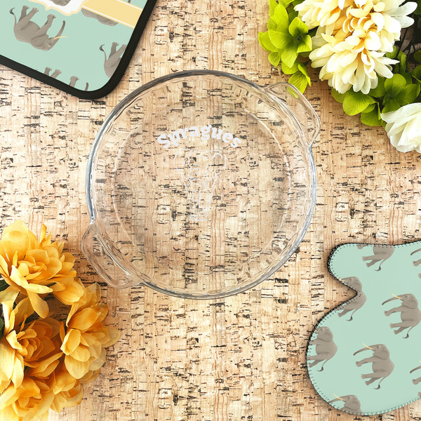 Elephant Glass Pie Dish - LIFESTYLE