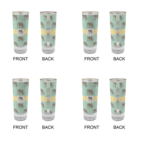 Elephant Glass Shot Glass - 2 oz - Set of 4 - APPROVAL