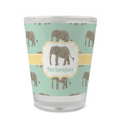 Elephant Glass Shot Glass - 1.5 oz - Set of 4 (Personalized)
