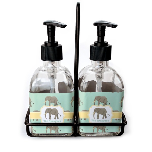 Custom Elephant Glass Soap & Lotion Bottles (Personalized)