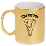 Elephant Metallic Gold Mug (Personalized)