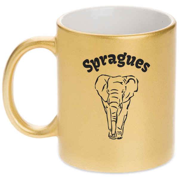 Custom Elephant Metallic Mug (Personalized)