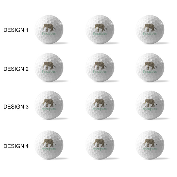 Elephant Golf Balls - Generic - Set of 12 - APPROVAL