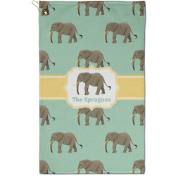 Elephant Golf Towel - Poly-Cotton Blend - Small w/ Name or Text