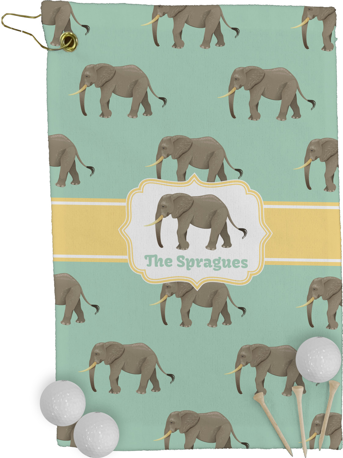 Elephant Golf Towel Full Print (Personalized) YouCustomizeIt