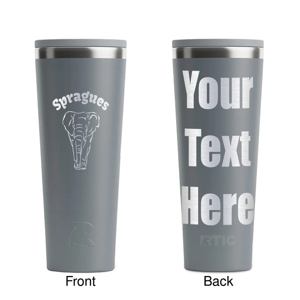 Elephant Grey RTIC Everyday Tumbler - 28 oz. - Front and Back