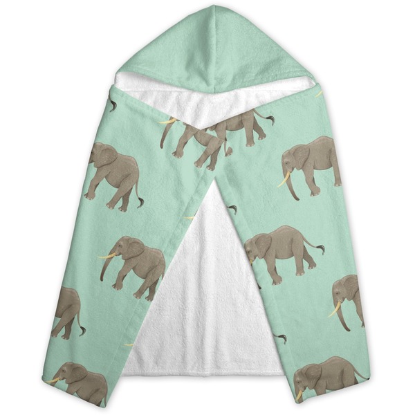 Elephant Hooded Towel - Folded