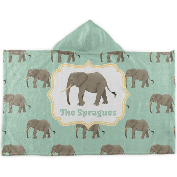 Custom Elephant Kids Hooded Towel (Personalized)