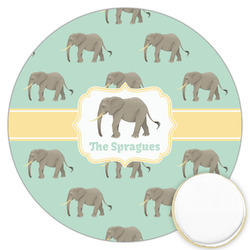 Elephant Printed Cookie Topper - 3.25" (Personalized)