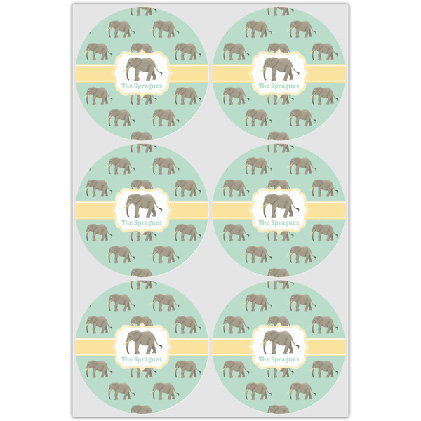 Elephant Icing Circle - Large - Set of 6