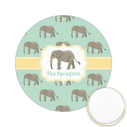 Elephant Printed Cookie Topper - 2.15" (Personalized)