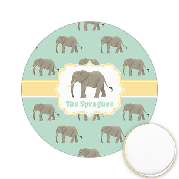 Custom Elephant Printed Cookie Topper - 2.15" (Personalized)