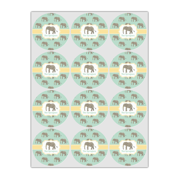Elephant Icing Circle - Small - Set of 12