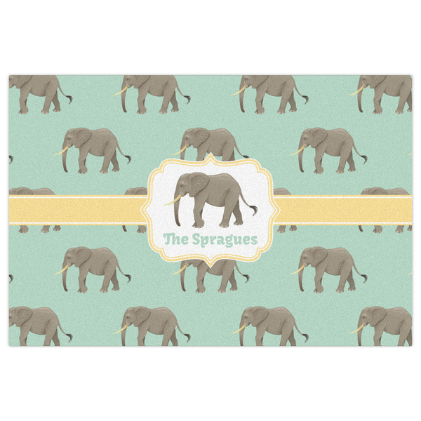 Elephant Indoor / Outdoor Rug - 2'x3' - Front Flat