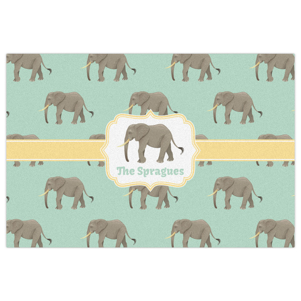 Elephant Indoor / Outdoor Rug - 4'x6' - Front Flat