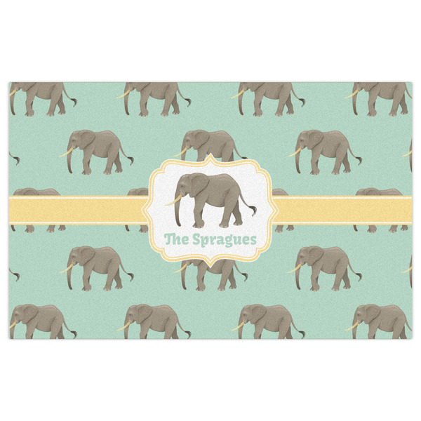 Elephant Indoor / Outdoor Rug - 5'x8' - Front Flat