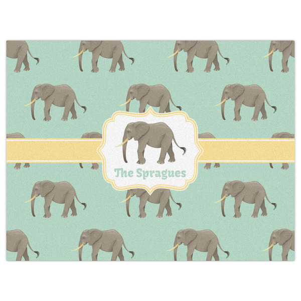 Elephant Indoor / Outdoor Rug - 6'x8' - Front Flat