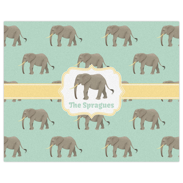 Elephant Indoor / Outdoor Rug - 8'x10' - Front Flat