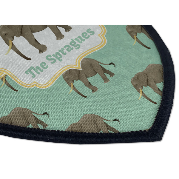 Elephant Iron on Shield 3 Detail