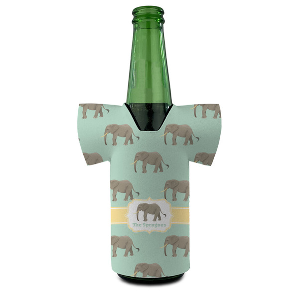 Elephant Jersey Bottle Cooler - FRONT (on bottle)