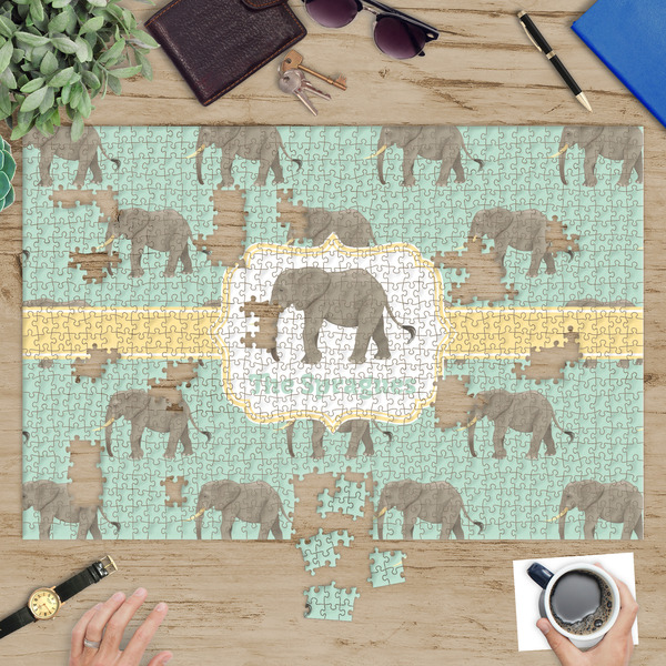 Elephant Jigsaw Puzzle 1014 Piece - In Context