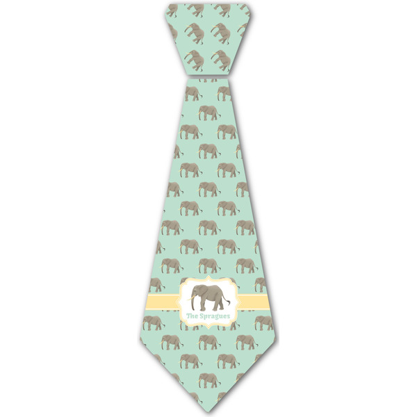 Custom Elephant Iron On Tie - 4 Sizes w/ Name or Text