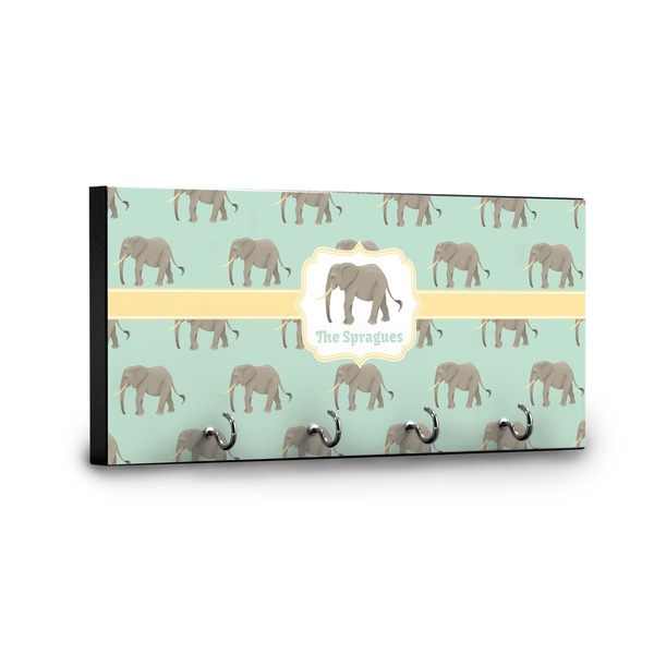 Elephant Key Hanger - Front View with Hooks