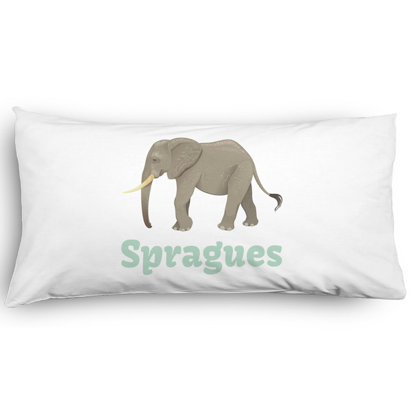 Custom Elephant Pillow Case - King - Graphic (Personalized)