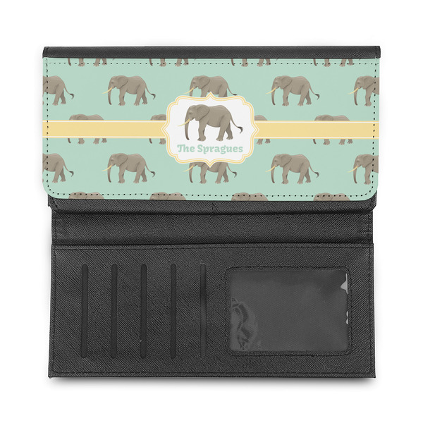 Elephant Ladies Wallet - Half Way Open