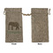 Elephant Large Burlap Gift Bags - Front Approval