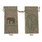 Elephant Large Burlap Gift Bag - Front & Back (Personalized)
