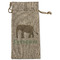 Elephant Large Burlap Gift Bags - Front