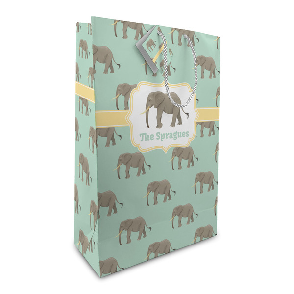 Custom Elephant Large Gift Bag (Personalized)
