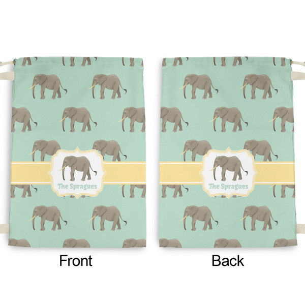 Elephant Large Laundry Bag - Front & Back View