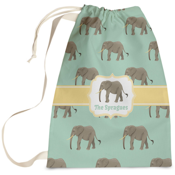 Custom Elephant Laundry Bag - Large (Personalized)